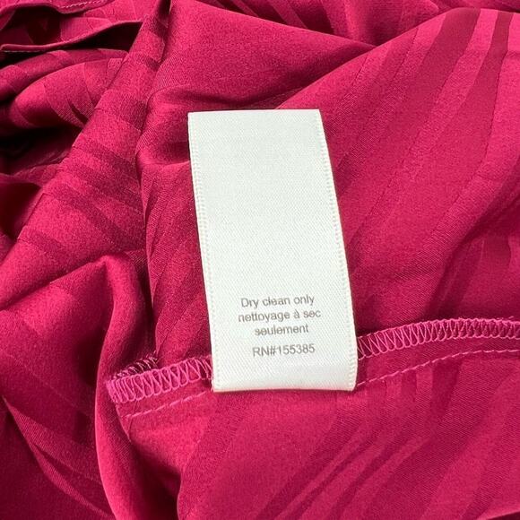 Ronny Kobo Shanaya Draped Moiré Mini Dress in Red Size Large NEW - Picture 9 of 11